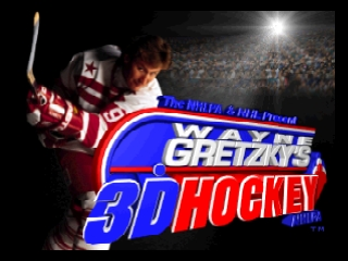 Wayne Gretzky's 3D Hockey (Japan) Title Screen